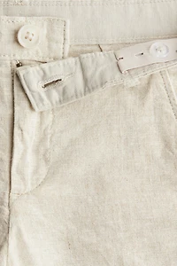 Short habillé en lin mélangé
