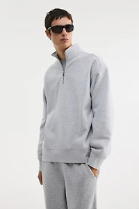 Chandail ample avec col à fermeture éclair