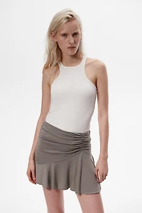 Gathered Mini Skirt