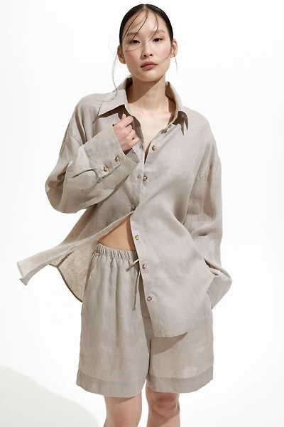 Linen Bermuda Shorts