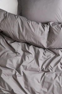 Twin Cotton Percale Duvet Cover Set