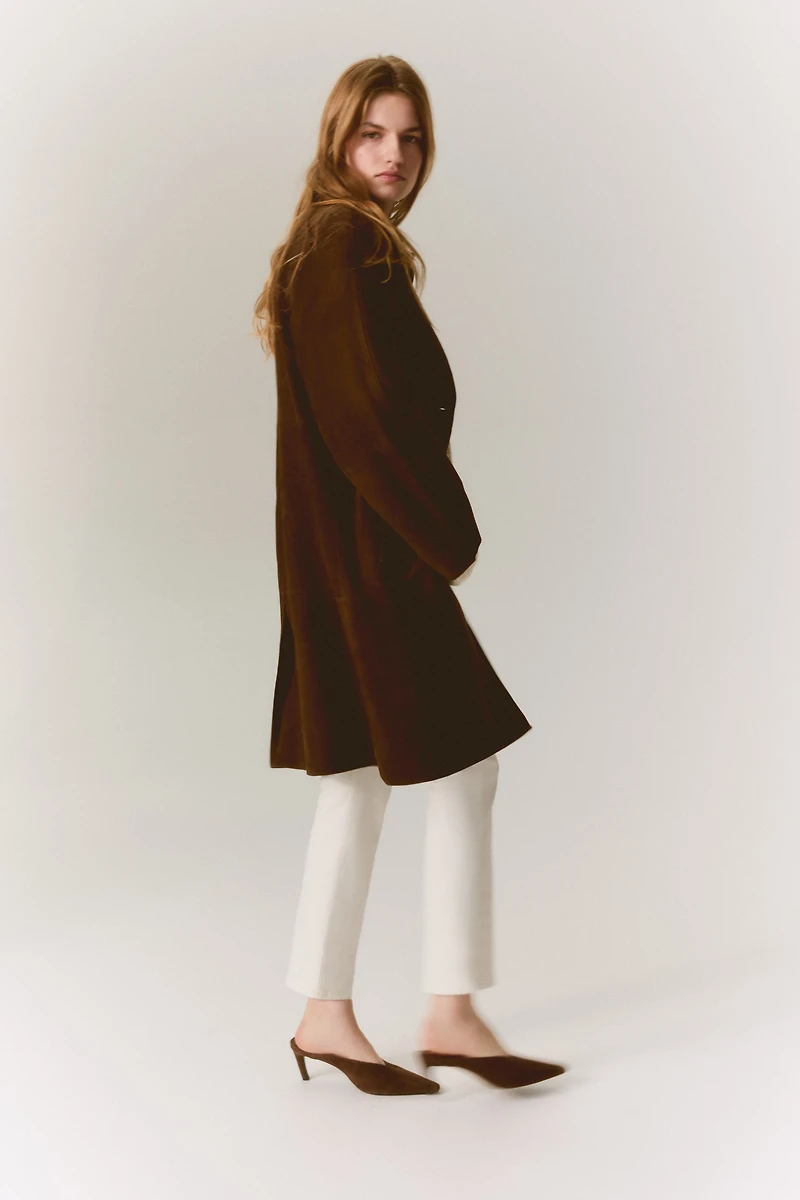 Jean droit près du corps taille haute