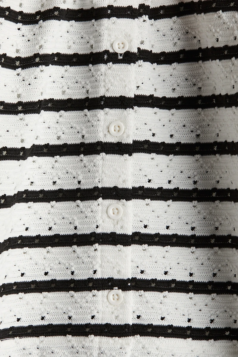 Pointelle Jersey Cardigan