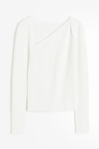 Sweater with Asymmetric Neckline