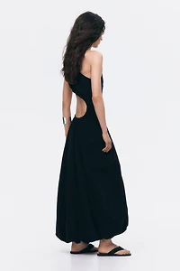 Bubble-Hem Dress with Cutout