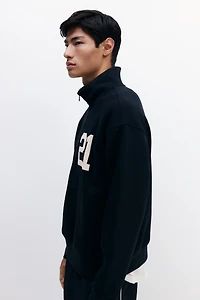 Loose-Fit Half-Zip Sweatshirt