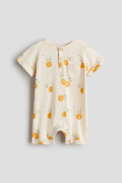 Printed Cotton Romper Suit