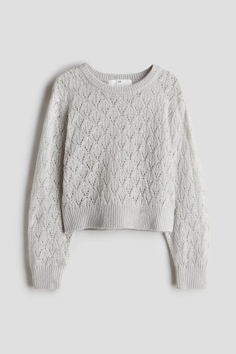 Pointelle-Knit Sweater