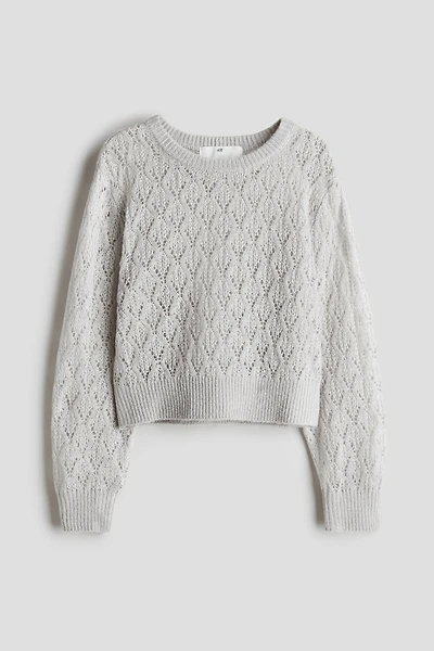 Pointelle-Knit Sweater