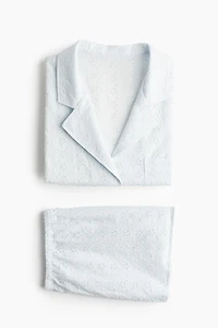 Pajamas with Eyelet Embroidery