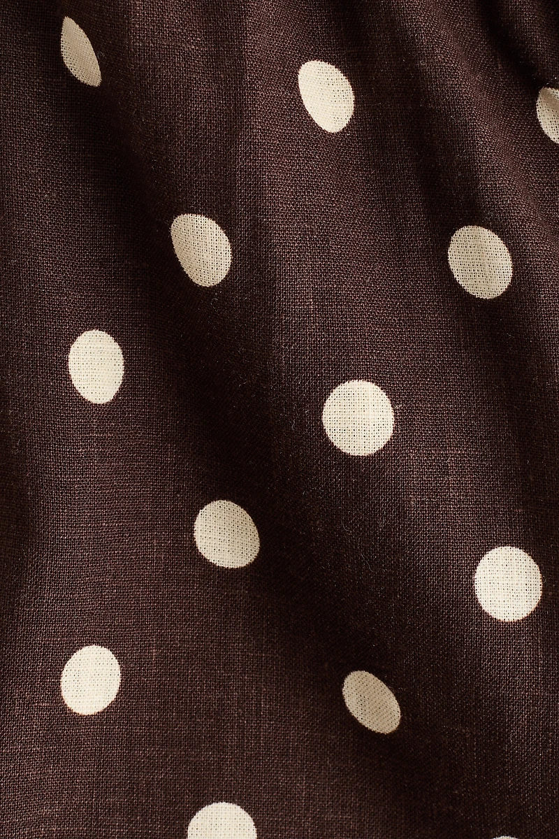 Linen-Blend Drawstring Shorts