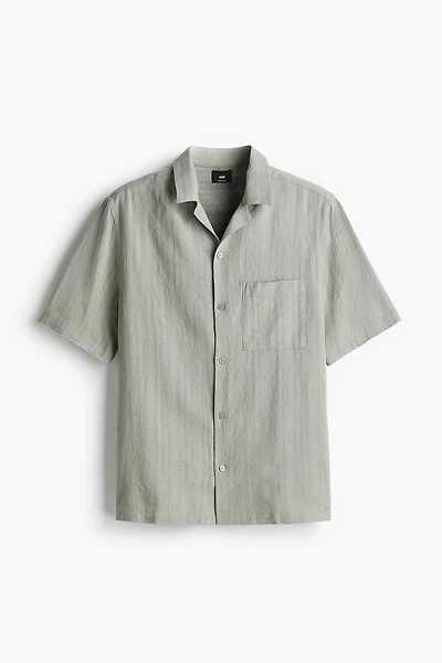 Regular-Fit Linen-Blend Resort Shirt