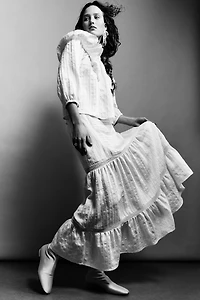 Jupe maxi avec dentelle