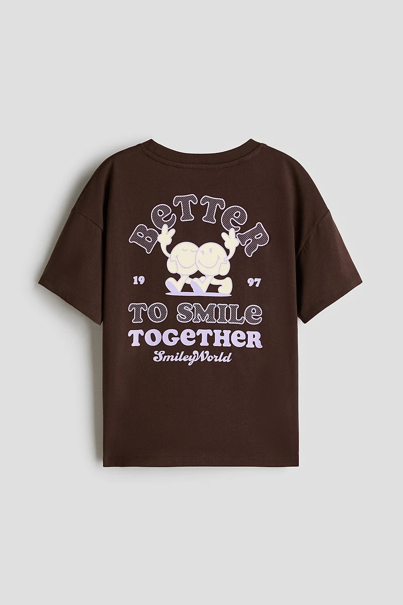 T-shirt ample imprimé en coton