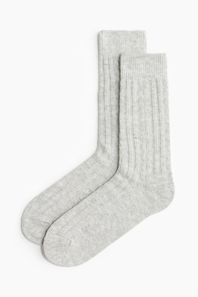 Mixed-Knit Socks