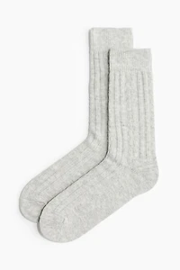 Mixed-Knit Socks