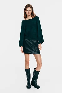 Batwing-Sleeved Sweater