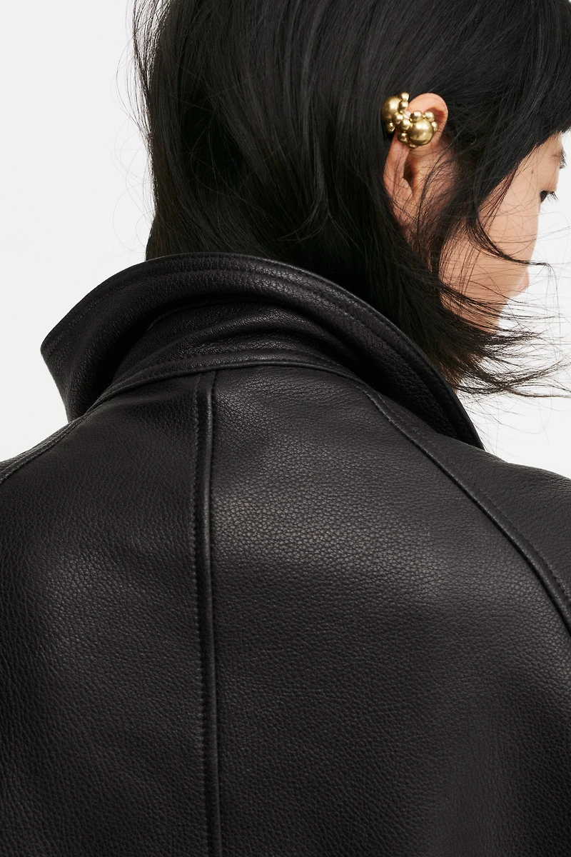 Peplum Leather Jacket