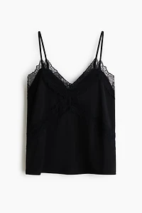 Lace-Trimmed Ponte Camisole Top