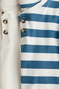 2-pack Ribbed Henley Shirts