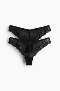 2-Pack Lace Brazilian Briefs
