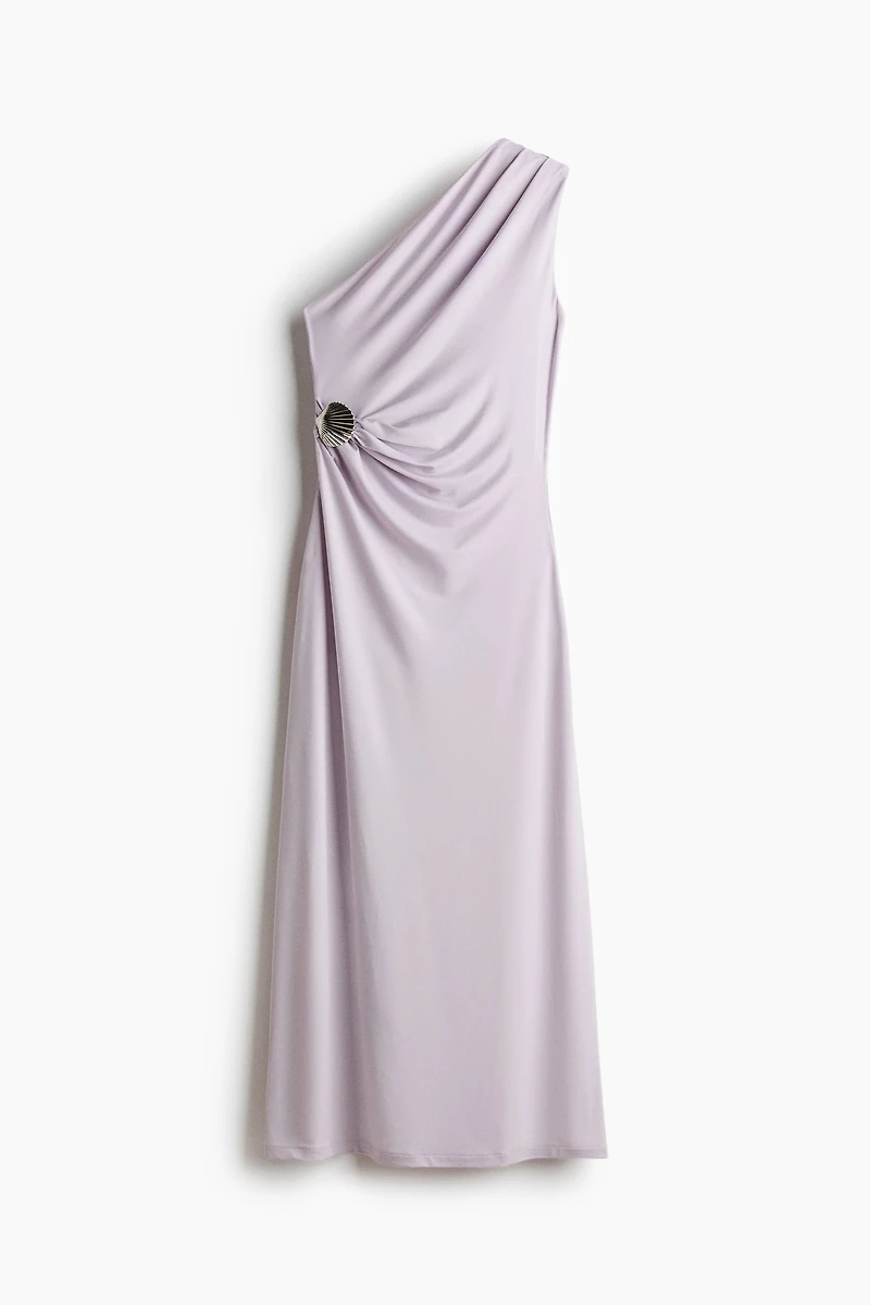 Draped One-Shoulder Dress