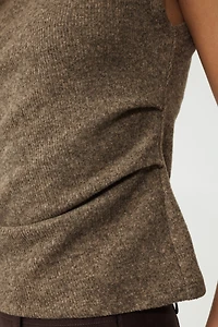 Haut sans manches en tricot côtelé