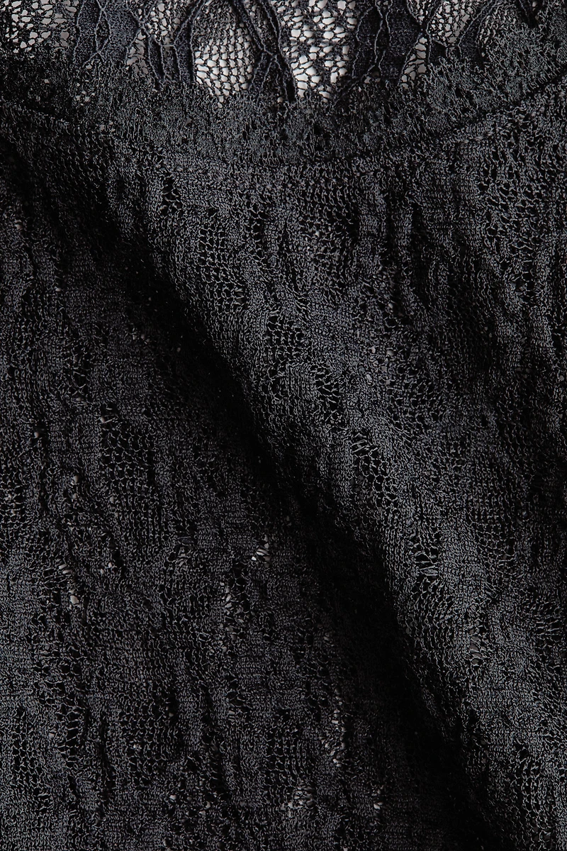 Lace-Look Jersey Thong Bodysuit