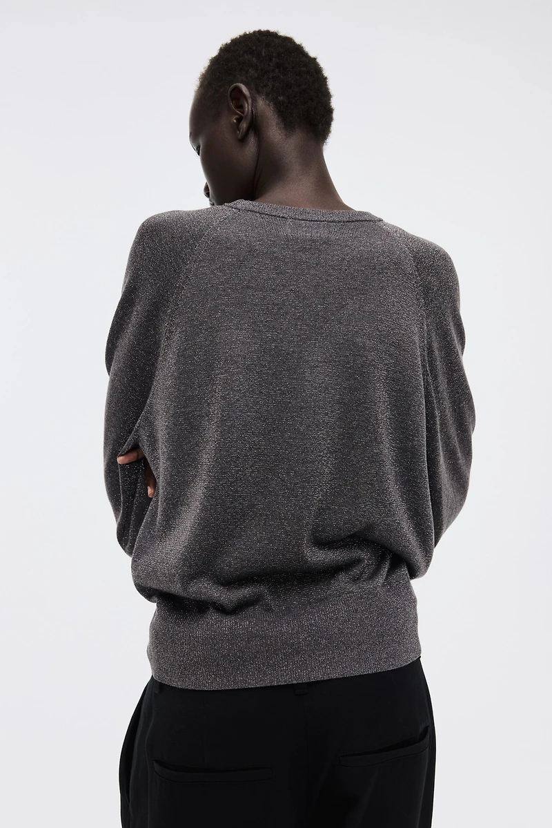 Fine-Knit Glittery Top