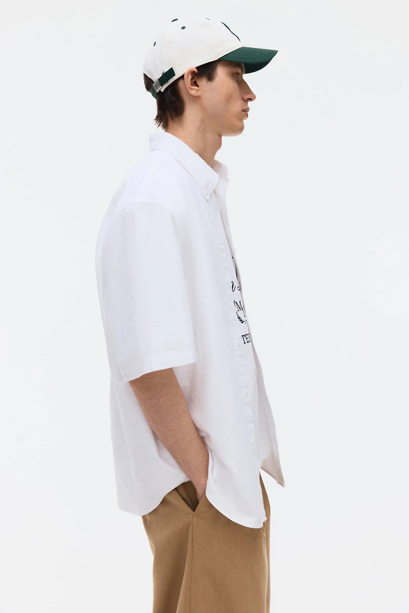 Relaxed-Fit Short-Sleeved Oxford Shirt