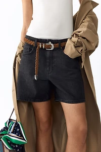 High-Waist Denim Shorts