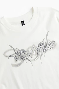 Oversized Motif-detail T-shirt