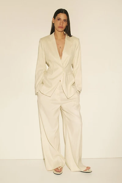 Slim-Fit Linen-Blend Blazer
