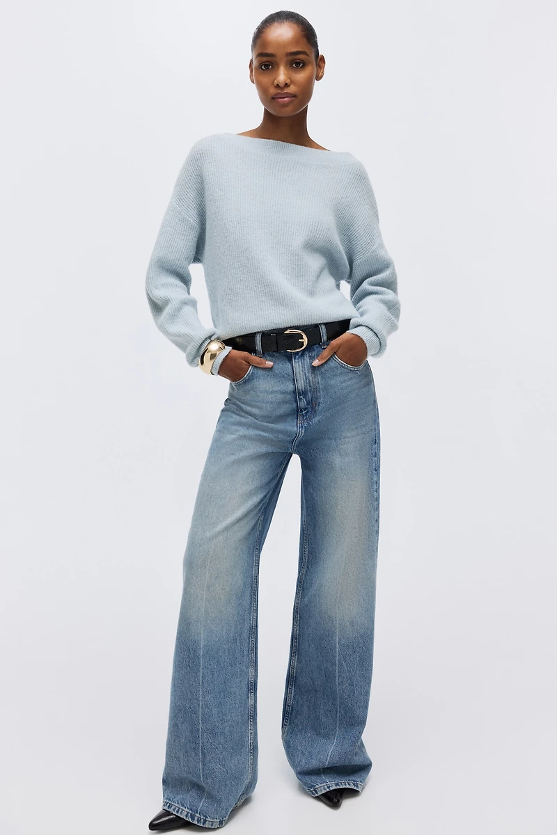Oversized Boat-Neck Sweater