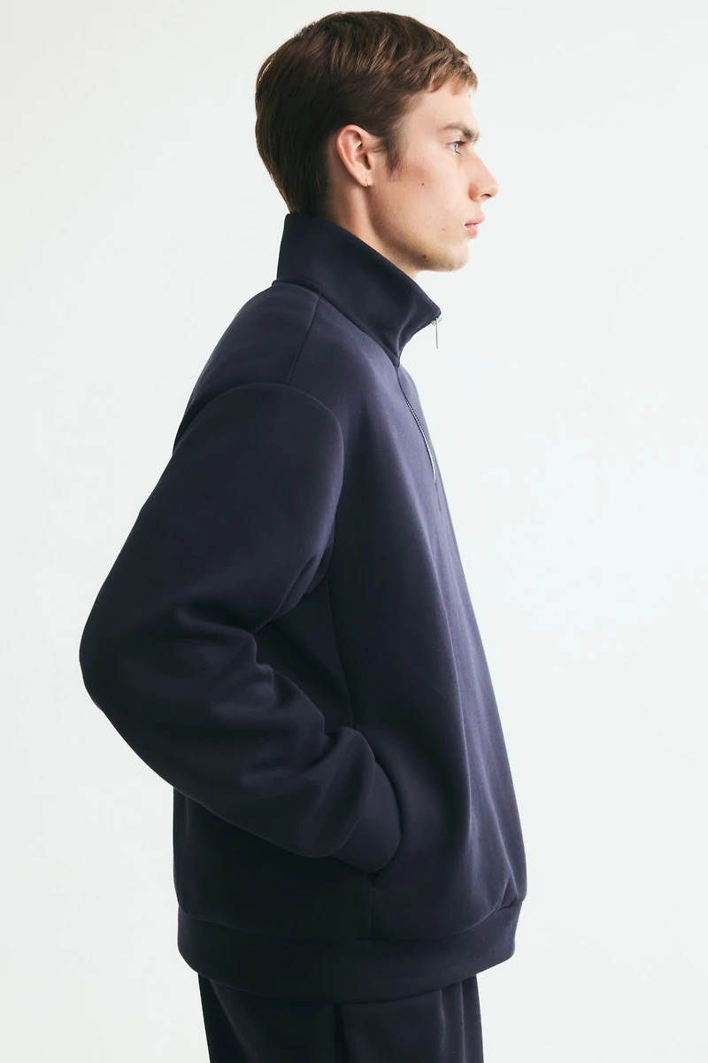 Relaxed-Fit Half-Zip Sweatshirt