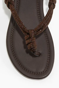 Rhinestone-Embellished Sandals
