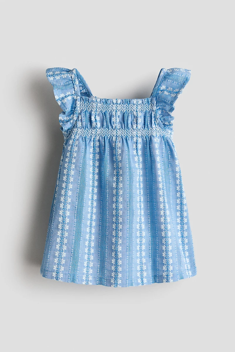 Embroidered-Detail Cotton Dress