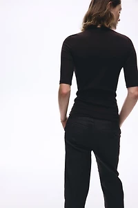 Jean évasé taille haute