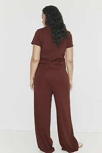Pantalon côtelé avec cordon de serrage
