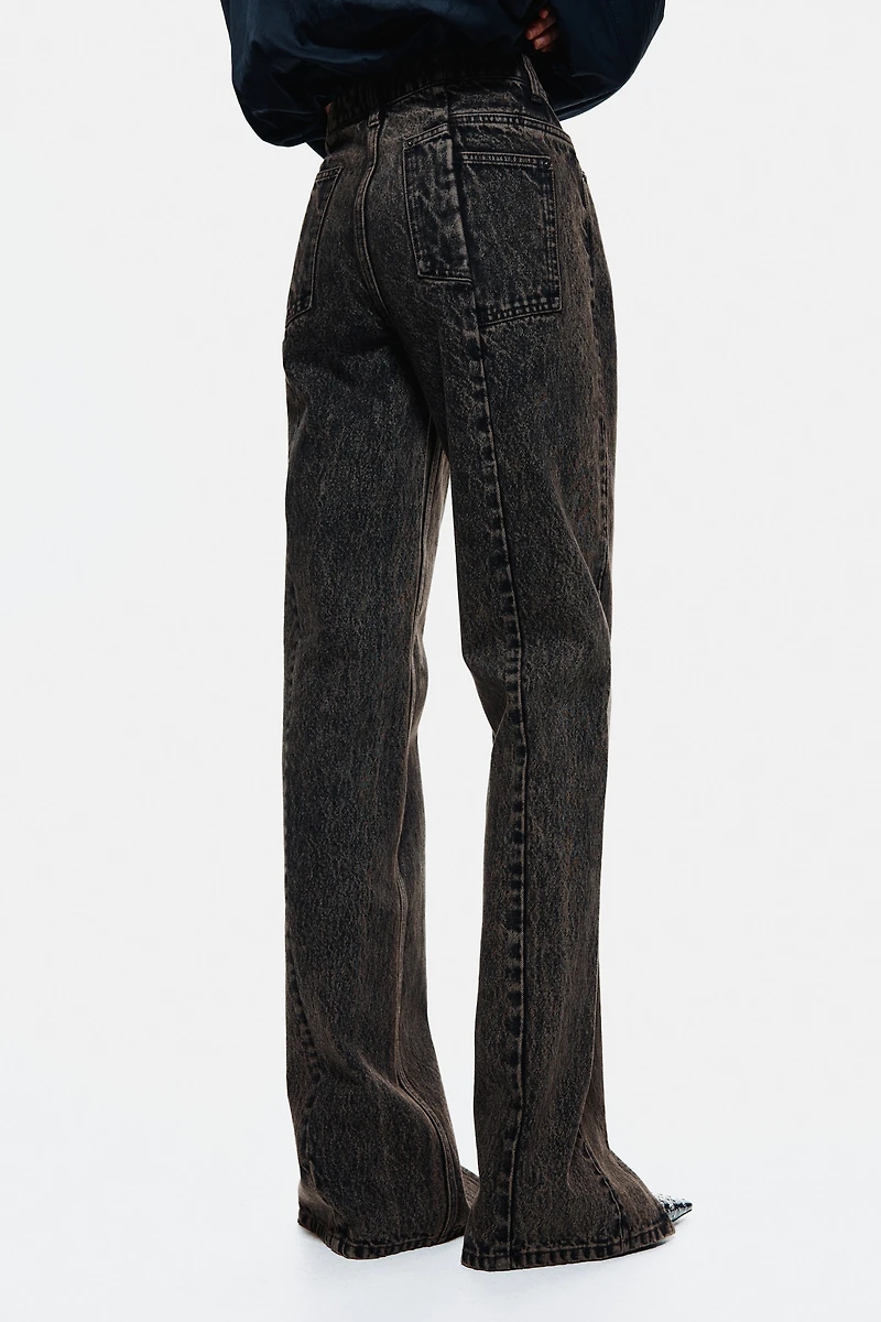 Slit-Hem Jeans