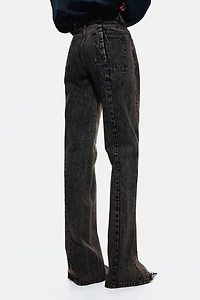 Slit-Hem Jeans