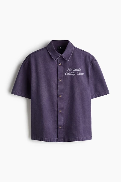 Relaxed-Fit Short-Sleeved Cotton Shirt