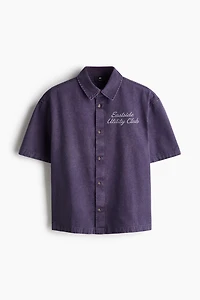 Relaxed-Fit Short-Sleeved Cotton Shirt