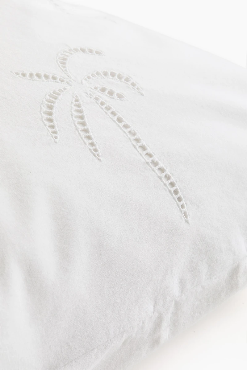 Pillowcase with Eyelet Embroidery