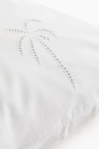 Pillowcase with Eyelet Embroidery