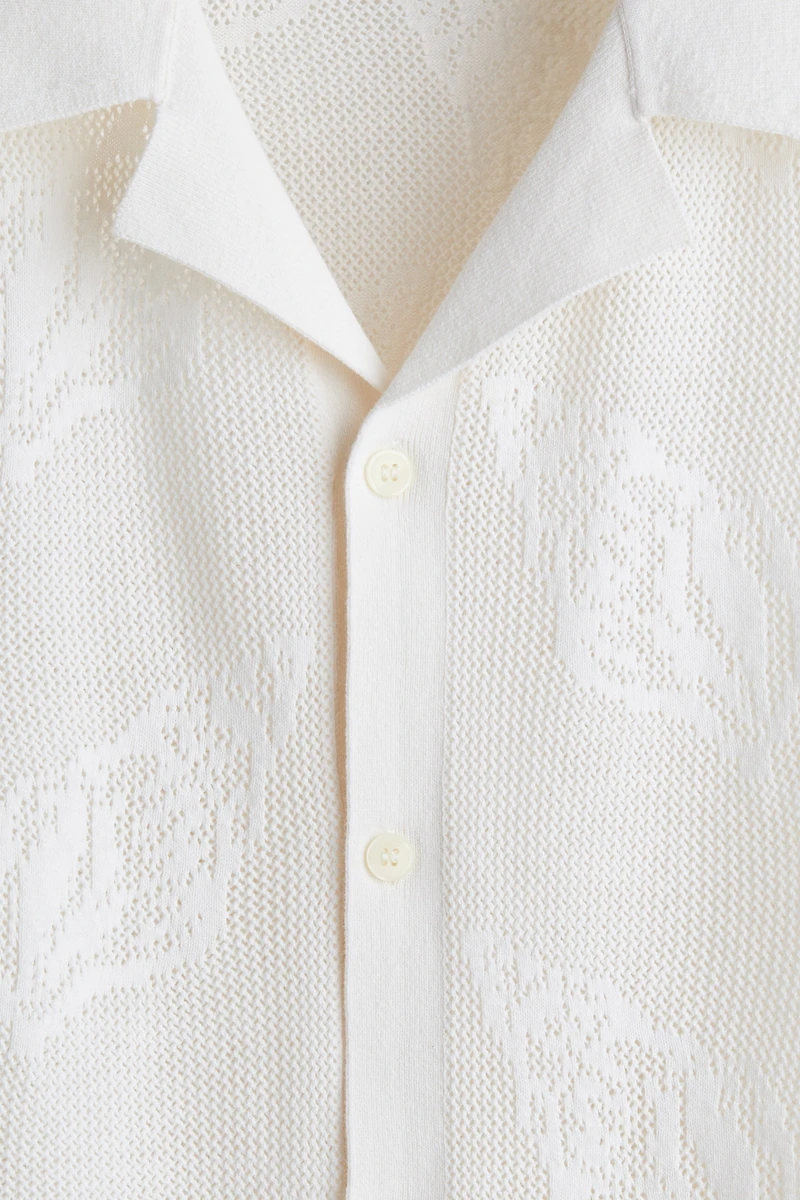 Regular-Fit Jacquard-Knit Resort Shirt