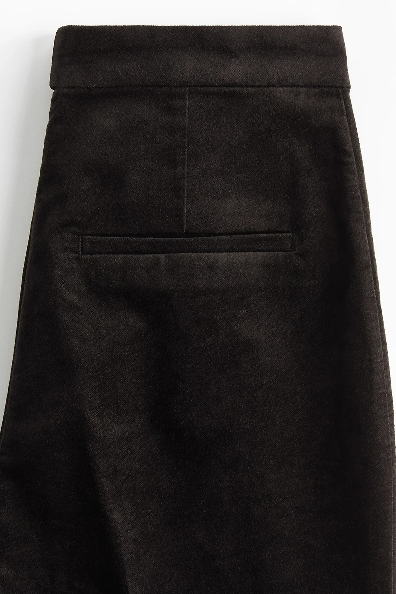 Pantalon évasé en velours