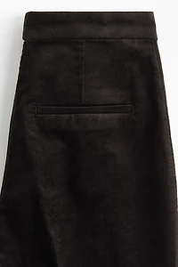 Pantalon évasé en velours