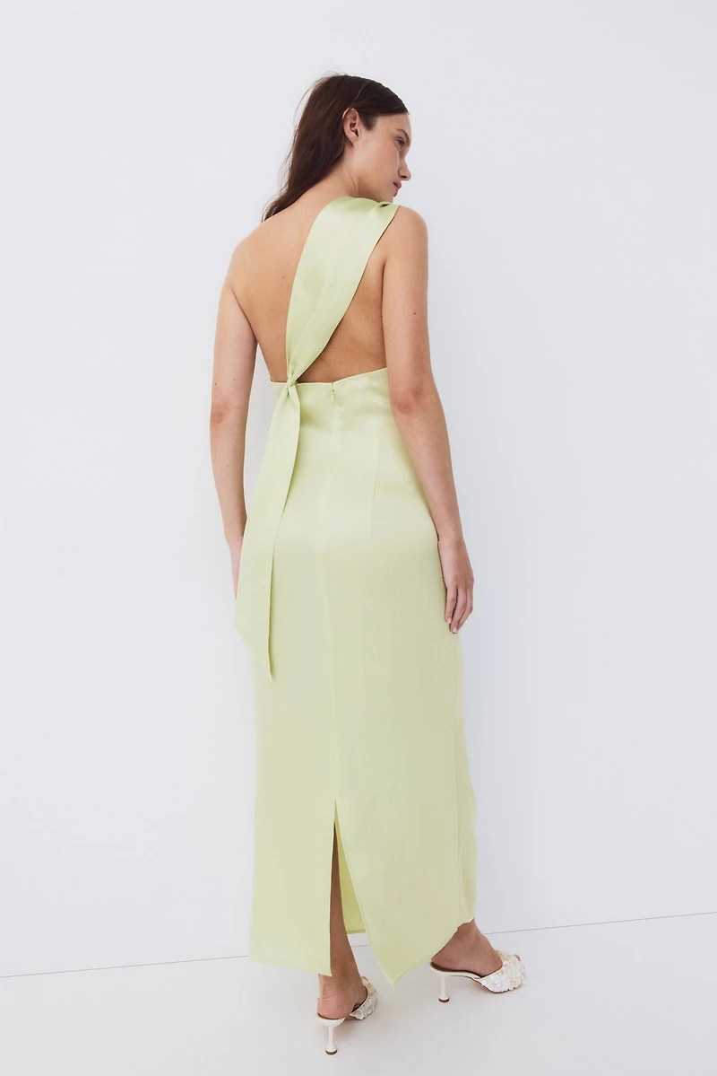MAMA One-Shoulder Viscose Dress