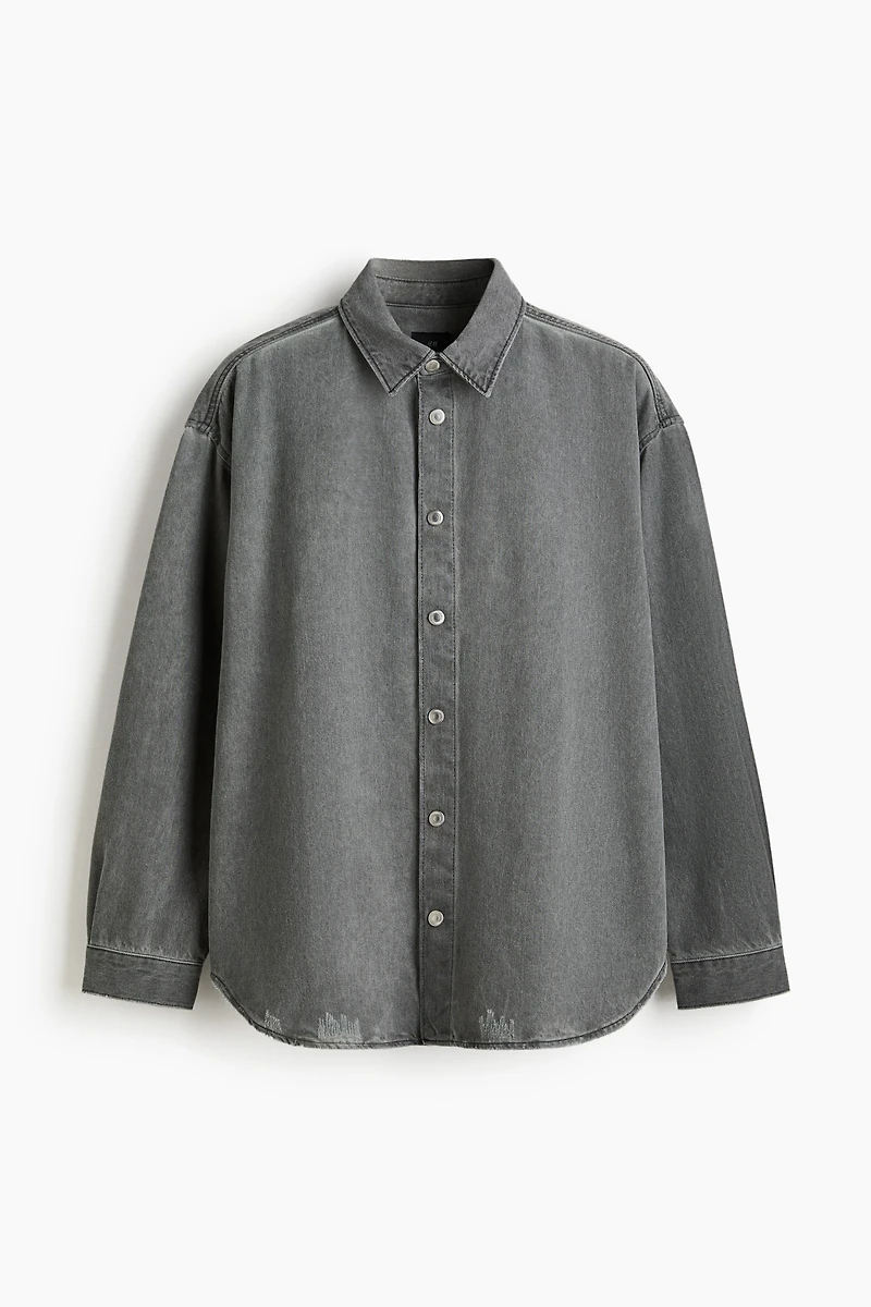 Oversized-Fit Denim Shirt
